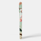 ヴィンテージブルーバードピンクさくらんぼ花フローラ Case-Mate iPhoneケース (裏面 / 左)