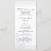 ヴィンテージブルーバード冬の結婚式プログラム プログラム (裏面)