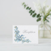 ヴィンテージブルーバード冬の結婚披露宴囲い エンクロージャーカード (スタンド正面)