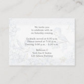 ヴィンテージブルーバード冬の結婚披露宴囲い エンクロージャーカード (裏面)