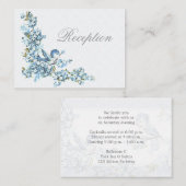 ヴィンテージブルーバード冬の結婚披露宴囲い エンクロージャーカード (正面/裏面)