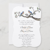 ヴィンテージブルーバード結婚式招待状 招待状 (正面)