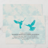 ヴィンテージブルーバード結婚式招待状 招待状 (正面/裏面)