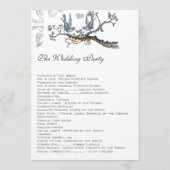 ヴィンテージブルーバード結婚式 プログラム (裏面)