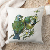 ヴィンテージブルーバード クッション (ブランケット)