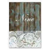 ヴィンテージブルーバーンウッドレース国結婚式 テーブルナンバー (裏面)