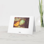 ヴィンテージブルーパンプキンヘアーローム絵画秋 カード (裏面)