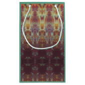 ヴィンテージブルーパンプキンヘアーローム絵画秋 スモールペーパーバッグ (裏面)