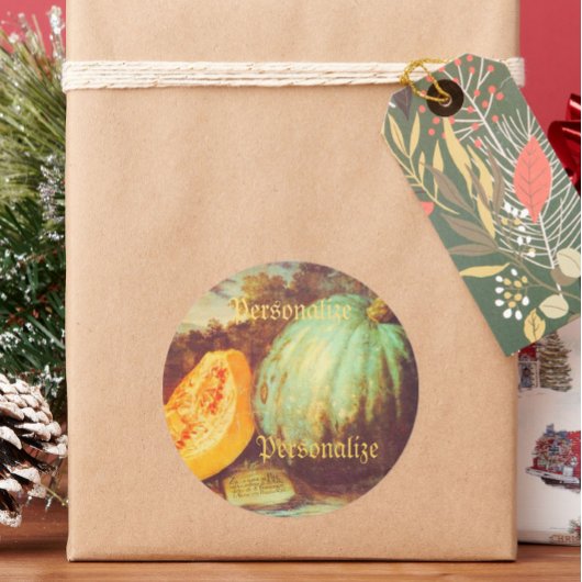 ヴィンテージブルーパンプキンヘイルーム秋ルネサンス ラウンドシール