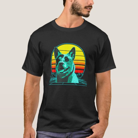 ヴィンテージブルーヒーラーVAPORWAVE Tシャツ (正面)