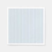 ヴィンテージブルーピンストライプ赤ちゃんシャワー スタンダードカクテルナプキン (正面)