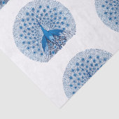 ヴィンテージブルーピーコックパターンの分離 薄葉紙 (詳細)