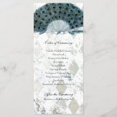 ヴィンテージブルーピーコックファン結婚式 プログラム (裏面)