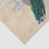 ヴィンテージブルーピーコックフェザーシャンデリア 薄葉紙 (詳細)