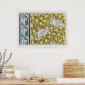 ヴィンテージブルーフィッシュ、コカトス&レモン ポスター (キッチン)