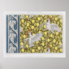 ヴィンテージブルーフィッシュ、コカトス&レモン ポスター