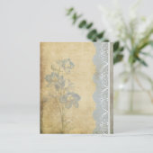 ヴィンテージブルーフラワー&レーススクラップブック紙 (スタンド正面)