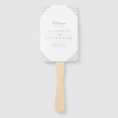 ヴィンテージブルーフレームスクエレガントリプト結婚式 プログラム ハンドファン (正面)