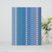 ヴィンテージブルーフローラの壁紙パターン (スタンド正面)