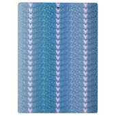 ヴィンテージブルーフローラの壁紙パターン クリップボード (裏面)