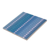 ヴィンテージブルーフローラの壁紙パターン タイル (側面)