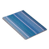 ヴィンテージブルーフローラの壁紙パターン ノートブック (右側)