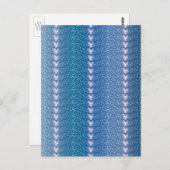 ヴィンテージブルーフローラの壁紙パターン ポストカード (正面/裏面)