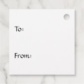 ヴィンテージブルーフローラギフトラベル フェイバータグ (裏面)