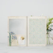 ヴィンテージブルーフローラコラージスクブックページ (スタンド正面)