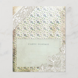 ヴィンテージブルーフローラコラージスクラップブック紙