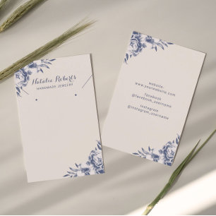 ヴィンテージブルーフローラジュエリーイヤリングディスプレイ