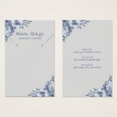 ヴィンテージブルーフローラジュエリーイヤリングディスプレイ (正面&裏面)