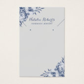 ヴィンテージブルーフローラジュエリーイヤリングディスプレイ (正面)