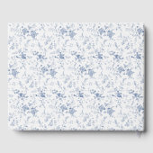 ヴィンテージブルーフローラトワクラシックル結婚ズ ゲストブック (裏面)