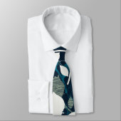 ヴィンテージブルーフローラナイトガーデンパターン ネクタイ (タイ)