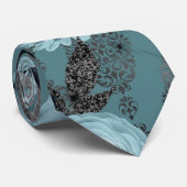 ヴィンテージブルーフローラネクタイ ネクタイ (ロール)