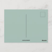 ヴィンテージブルーフローラバレンタインハート ポストカード (裏面)