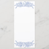 ヴィンテージブルーフローラフレームエレガントな結婚式 メニュー (裏面)