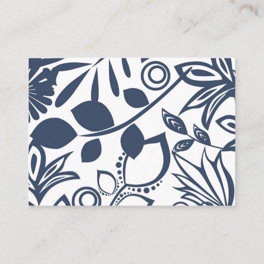 ヴィンテージブルーフローラフレーム情報カード アドバイスカード (裏面)