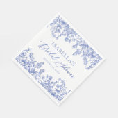 ヴィンテージブルーフローラブライダルシャワー紙ナプキンス スタンダードランチョンナプキン (角)