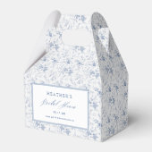 ヴィンテージブルーフローラブライダルシャワー フェイバーボックス (正面サイド)