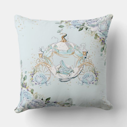 ヴィンテージブルーフローラプリンセスキンセアニラキープサケ クッション (裏面)