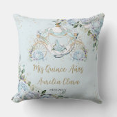 ヴィンテージブルーフローラプリンセスキンセアニラキープサケ クッション (正面)