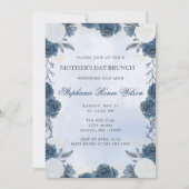 ヴィンテージブルーフローラマザーズデイブランチ 招待状 (正面)