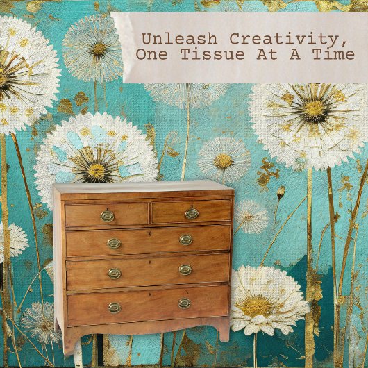 ヴィンテージブルーフローラ切り離し 薄葉紙