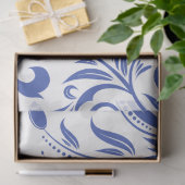 ヴィンテージブルーフローラ切り離し 薄葉紙 (ギフト)