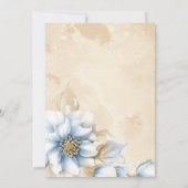 ヴィンテージブルーフローラ卒業 招待状 (裏面)