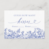 ヴィンテージブルーフローラ数の推測キスゲーム エンクロージャーカード (正面)