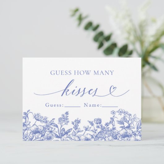 ヴィンテージブルーフローラ数の推測キスゲーム エンクロージャーカード (スタンド正面)