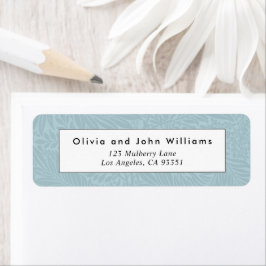 ヴィンテージブルーフローラ植物学差出人住所ラベル ラベル